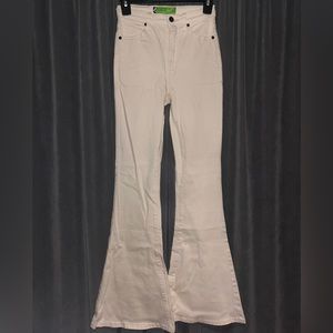 SANDRINE ROSE BELLBOTTOM FLARE WHITE DEMIM (NWT)